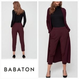 BABATON Cohen Pant Burgundy Wine Merlot Size 00 ARITZIA